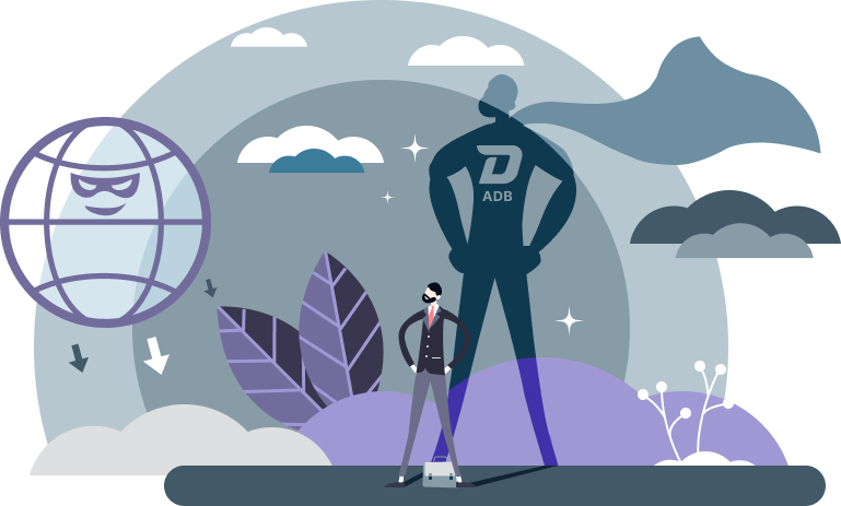 illustration adblock man
